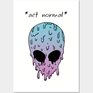 act normal ufo Posters and Art